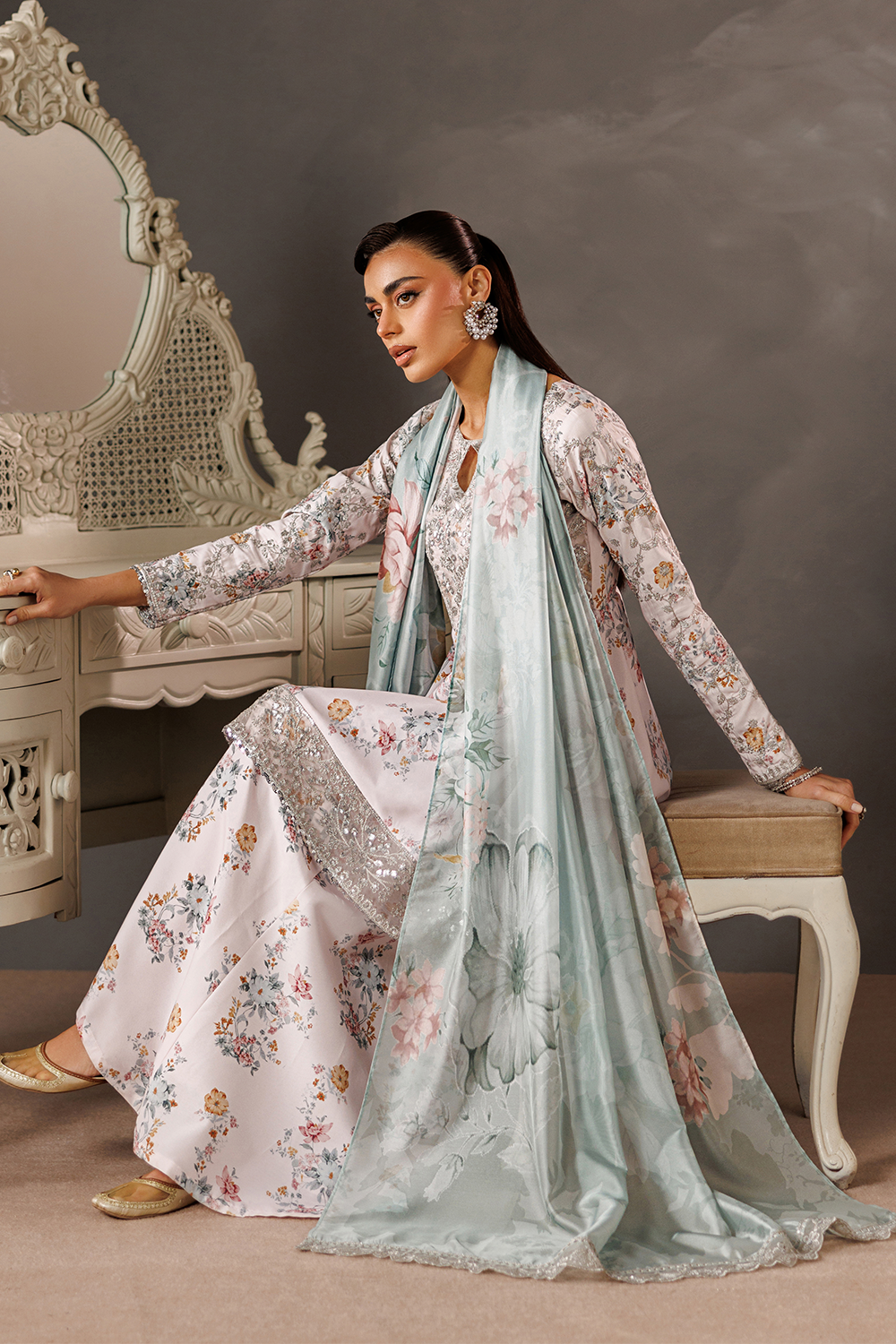 Embroidered Silk Lawn SL-26-09