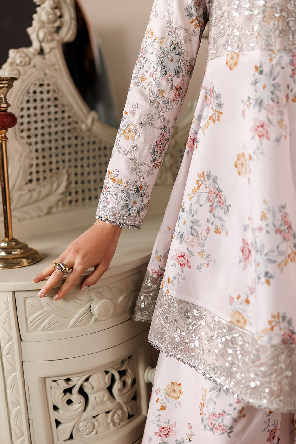 Embroidered Silk Lawn SL-26-09