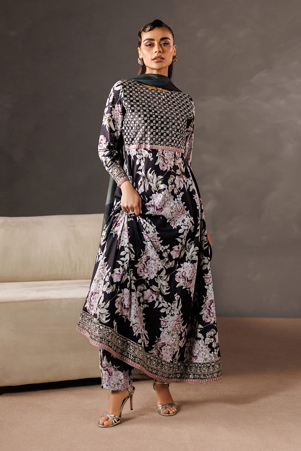 Embroidered Slik Lawn SL-26-16