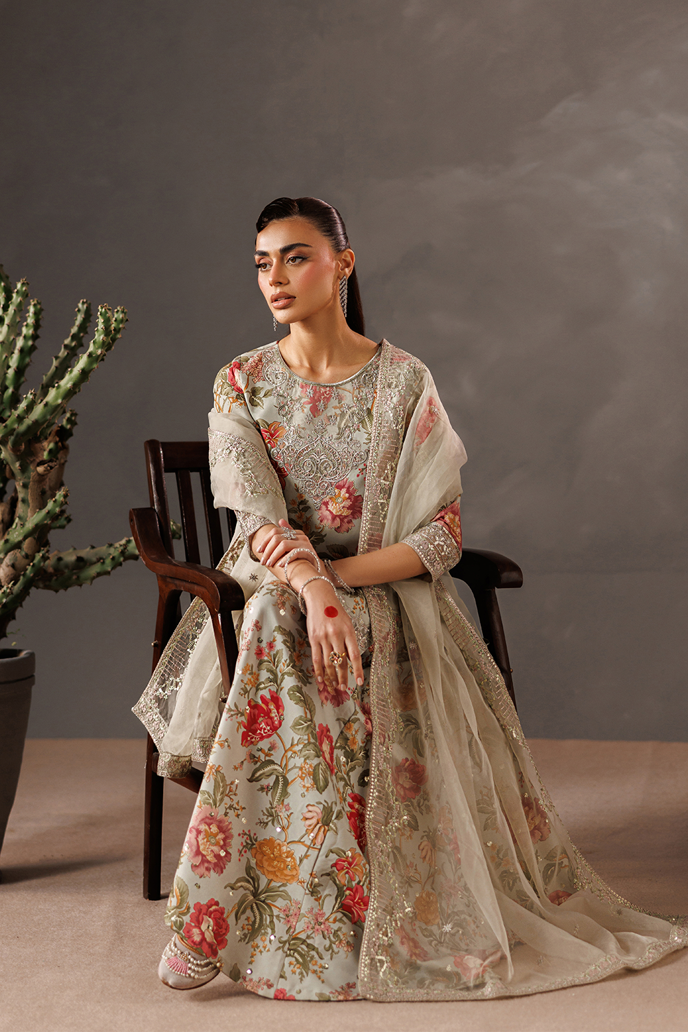 Embroidered Silk Lawn SL-26-10
