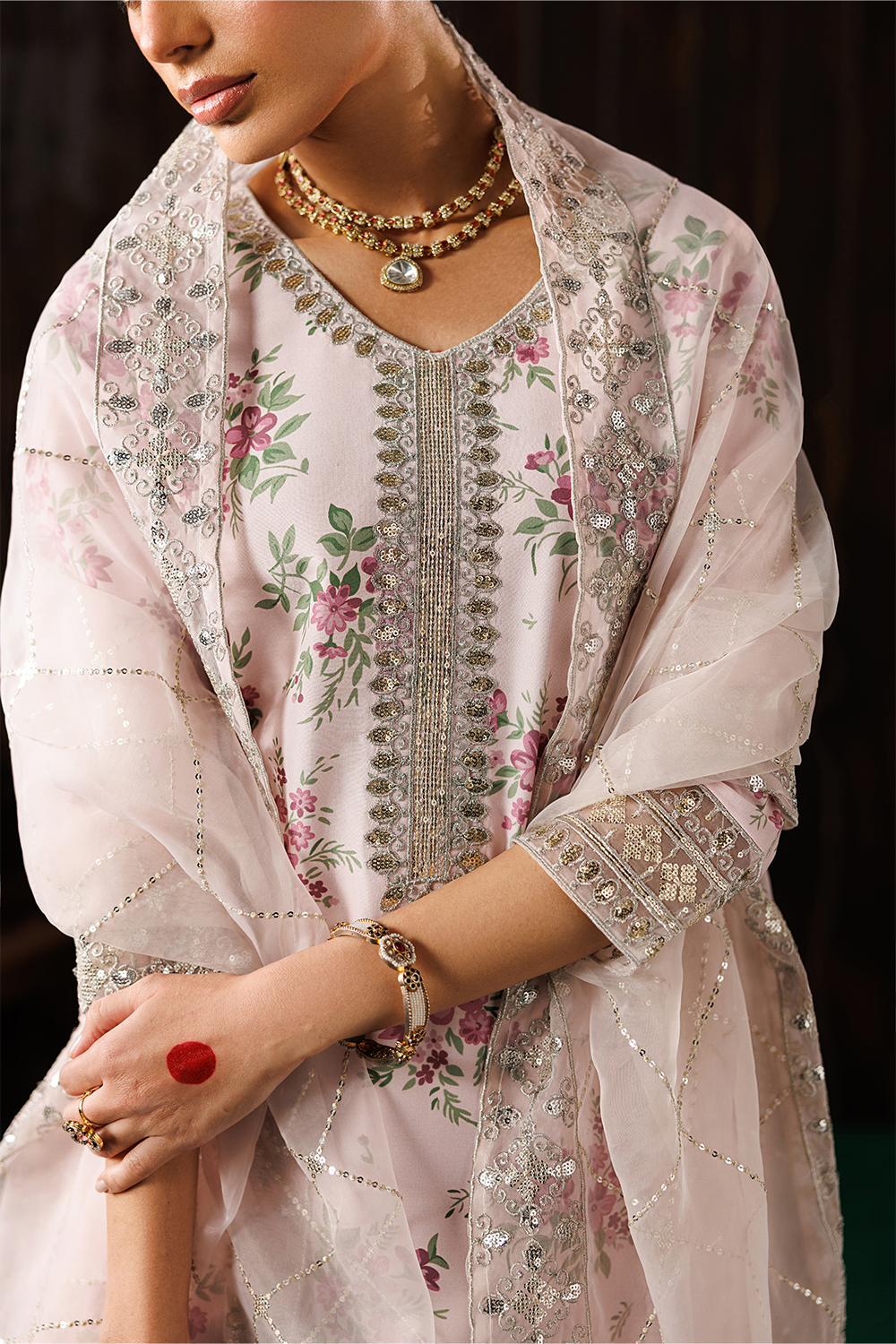 Embroidered Silk Lawn SL-26-13