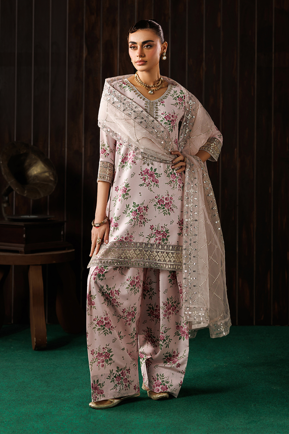 Embroidered Silk Lawn SL-26-13