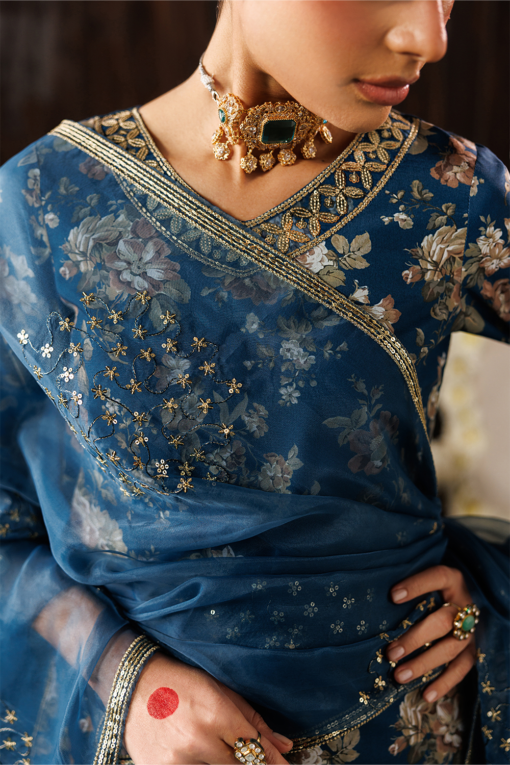 Embroidered Silk Lawn SL-26-11