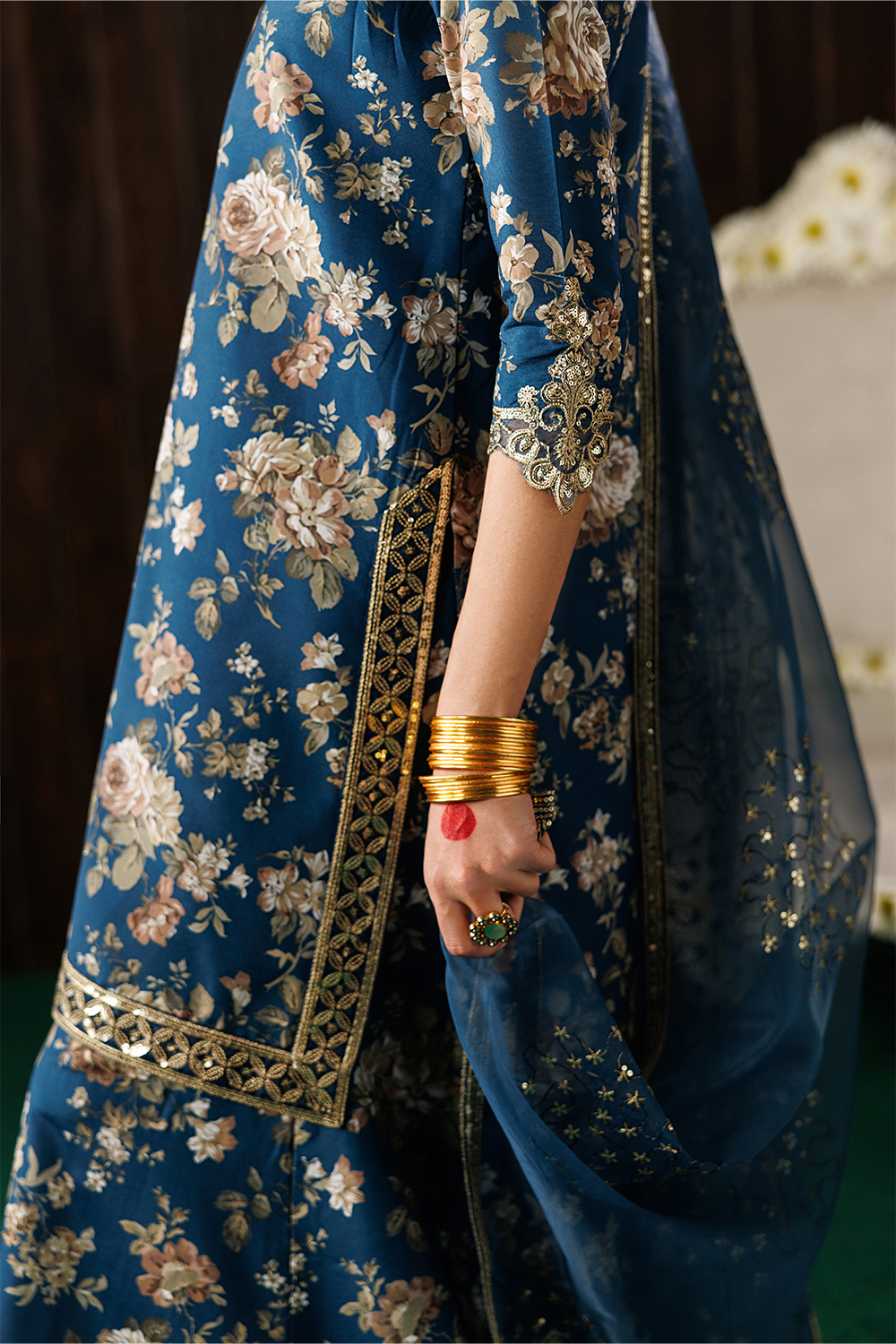Embroidered Silk Lawn SL-26-11