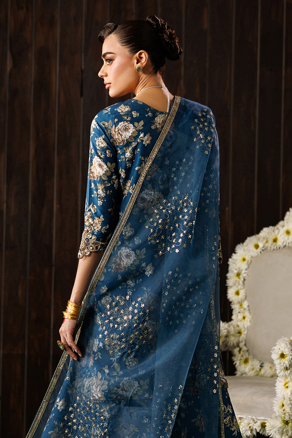 Embroidered Silk Lawn SL-26-11