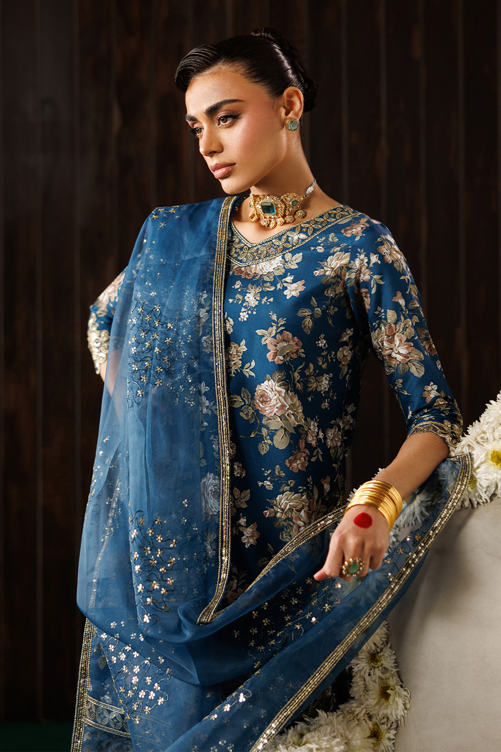 Embroidered Silk Lawn SL-26-11