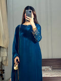 Luxurious Hand-Embroidered Silk Morni